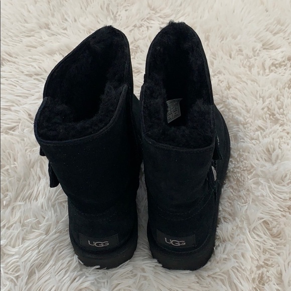 UGG Marciela 2 genuine shearling black boots - Picture 5 of 7